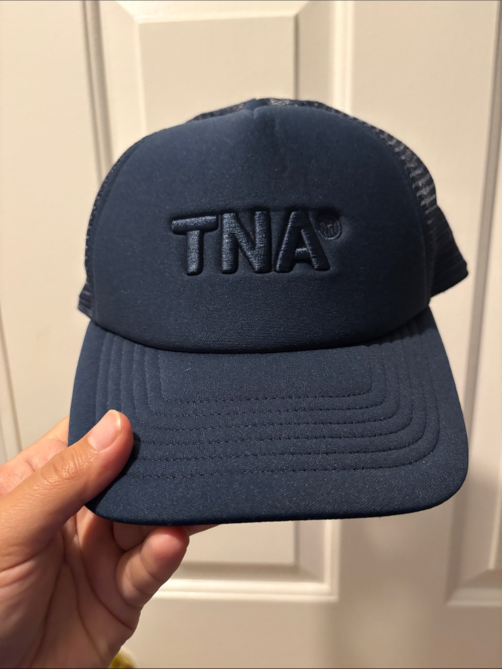 TNA Navy Label Trucker Hat